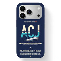 Thumbnail for Airbus ACJ319neo Case design on navy blue iphone case