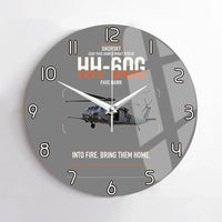 Thumbnail for Sikorsky HH-60G Pave Hawk design on gray no frame wall clock