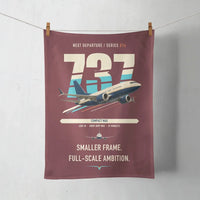 Thumbnail for Boeing 737 MAX 7 design on dark red towel
