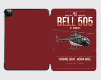 Thumbnail for Bell 505 Jet Ranger X design on dark red ipad tablet case