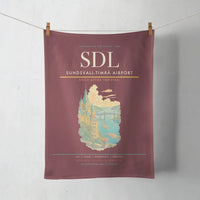 Thumbnail for Sundsvall-Timrå Airport (SDL) design on dark red towel