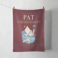 Thumbnail for Jay Prakash Narayan International Airport (PAT) design on dark red towel