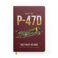 Thumbnail for P-47D Thunderbolt Razorback design on dark red notebook