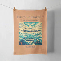 Thumbnail for VINTAGE G4086 - The Polar Shortcut - Designed Towels design on orange