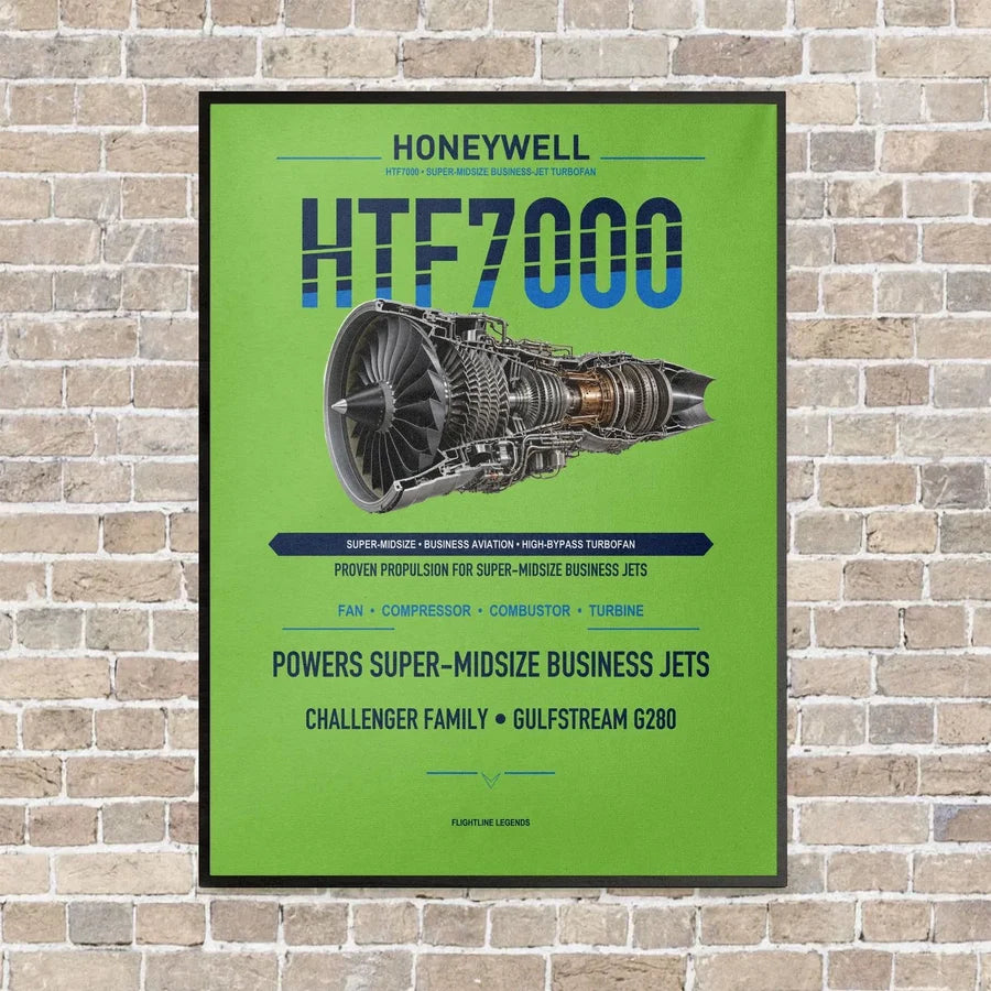 HTF7000 vertical canvas print - framed - light green background