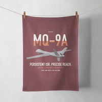 Thumbnail for MQ-9A Reaper design on dark red towel