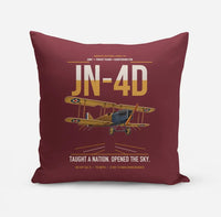 Thumbnail for Curtiss JN-4D Jenny design on dark red pillow