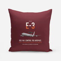 Thumbnail for E-3 Sentry AWACS design on dark red pillow