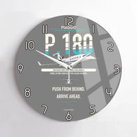 Thumbnail for Piaggio P.180 Avanti EVO design on gray no frame wall clock