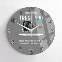 Thumbnail for TRENT 500 design on gray no frame wall clock