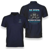 Thumbnail for DJI Avata design on navy blue polo