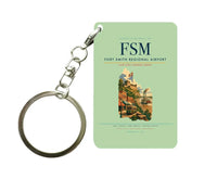 Thumbnail for Fort Smith Regional Airport (FSM) design on light green key chain