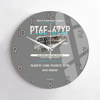 Thumbnail for PT6E-67XP design on gray no frame wall clock