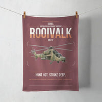 Thumbnail for Denel Rooivalk Mk 1F design on dark red towel