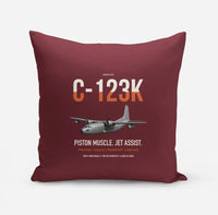 Thumbnail for C-123K Provider design on dark red pillow