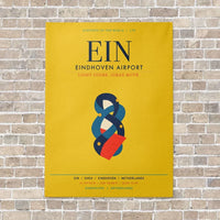 Thumbnail for Eindhoven Airport EIN vertical canvas print - no frame - yellow background