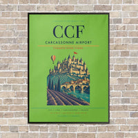 Thumbnail for Carcassonne Airport CCF - Canvas Framed - Light Green