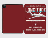 Thumbnail for Cessna Citation Longitude design on dark red ipad tablet case
