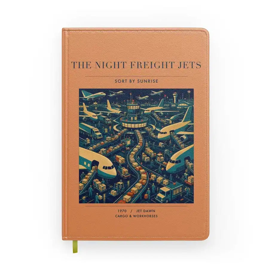 VINTAGE G4133 - The Night Freight Jets - Designed Notebooks design on orange