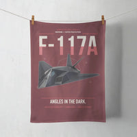 Thumbnail for F-117A Nighthawk design on dark red towel