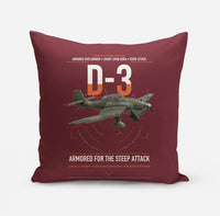 Thumbnail for Junkers Ju 87D-3 design on dark red pillow
