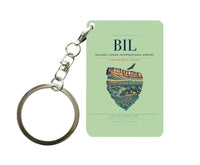 Thumbnail for Billings Logan International Airport (BIL) design on light green key chain