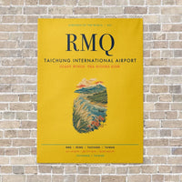 Thumbnail for Taichung International Airport RMQ vertical canvas print - no frame - yellow background