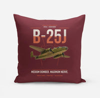 Thumbnail for B-25J Mitchell design on dark red pillow