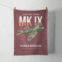 Thumbnail for Supermarine Spitfire Mk IX design on dark red towel