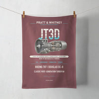 Thumbnail for JT3D design on dark red towel