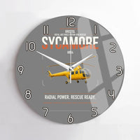 Thumbnail for Bristol Sycamore HR14 design on gray no frame wall clock