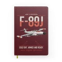 Thumbnail for F-89J Scorpion design on dark red notebook