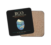 Thumbnail for Bergen Airport Flesland BGO - Seven-Rain Fjord Tapestry - Black