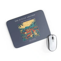 Thumbnail for VINTAGE G4524 - The Jungle Airstrip - Designed Mouse Pads design on navyblue rectangle