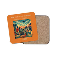 Thumbnail for The Contrail Evening - Designed Coasters design on orange 1-piece