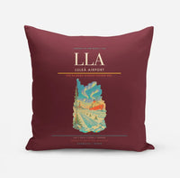 Thumbnail for Luleå Airport (LLA) design on dark red pillow
