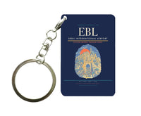 Thumbnail for Erbil International Airport EBL Key Chain design on navy blue key chain