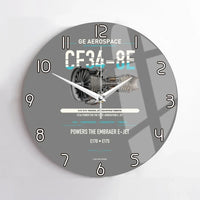 Thumbnail for CF34-8E design on gray no frame wall clock