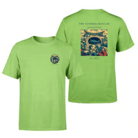 Thumbnail for VINTAGE G4505 - The Sandbag Hangar - Double-Side T-Shirt design on lightgreen double side t shirt
