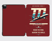 Thumbnail for Boeing 777-9 design on dark red ipad tablet case