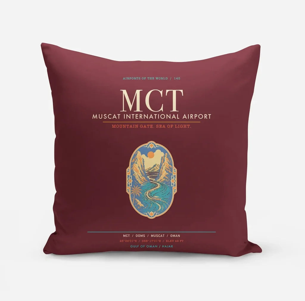 Muscat International Airport MCT - Mountain Gate Current - Dark Red