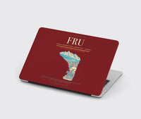 Thumbnail for Manas International Airport (FRU) design on dark red MacBook case