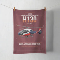 Thumbnail for Airbus H130 design on dark red towel