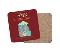Thumbnail for Simón Bolívar International Airport (SMR) design on dark red 1 piece coaster