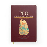 Thumbnail for Paphos International Airport (PFO) design on dark red notebook