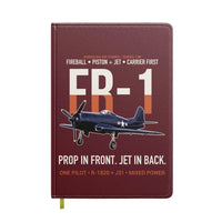 Thumbnail for FR-1 Fireball Prop in Front Jet in Back design on dark red notebook