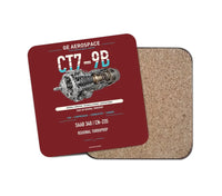 Thumbnail for CT7-9B design on dark red 1 piece coaster