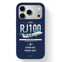 Thumbnail for Avro RJ100 design on navy blue magsafe iphone case, for iPhone 17 Pro