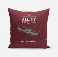 Thumbnail for Bell AH-1Z Viper design on dark red pillow