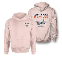 Thumbnail for WC-130J Hurricane Hunter design on pink double-side hoodie, double-side print